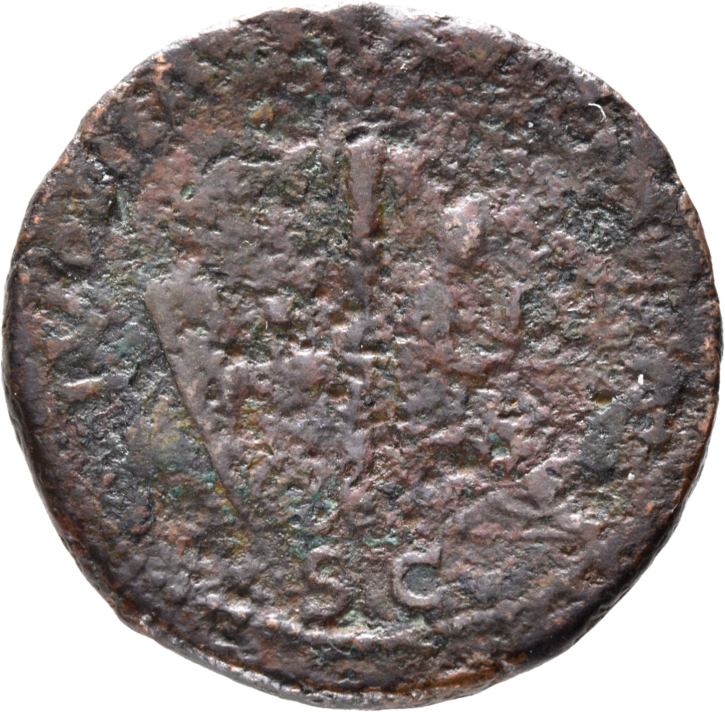 RIC II, Part 1 (second edition) Vespasian 1268 Vespasian reverse, Judaea seated right under palm-tree, in attitude of mour...