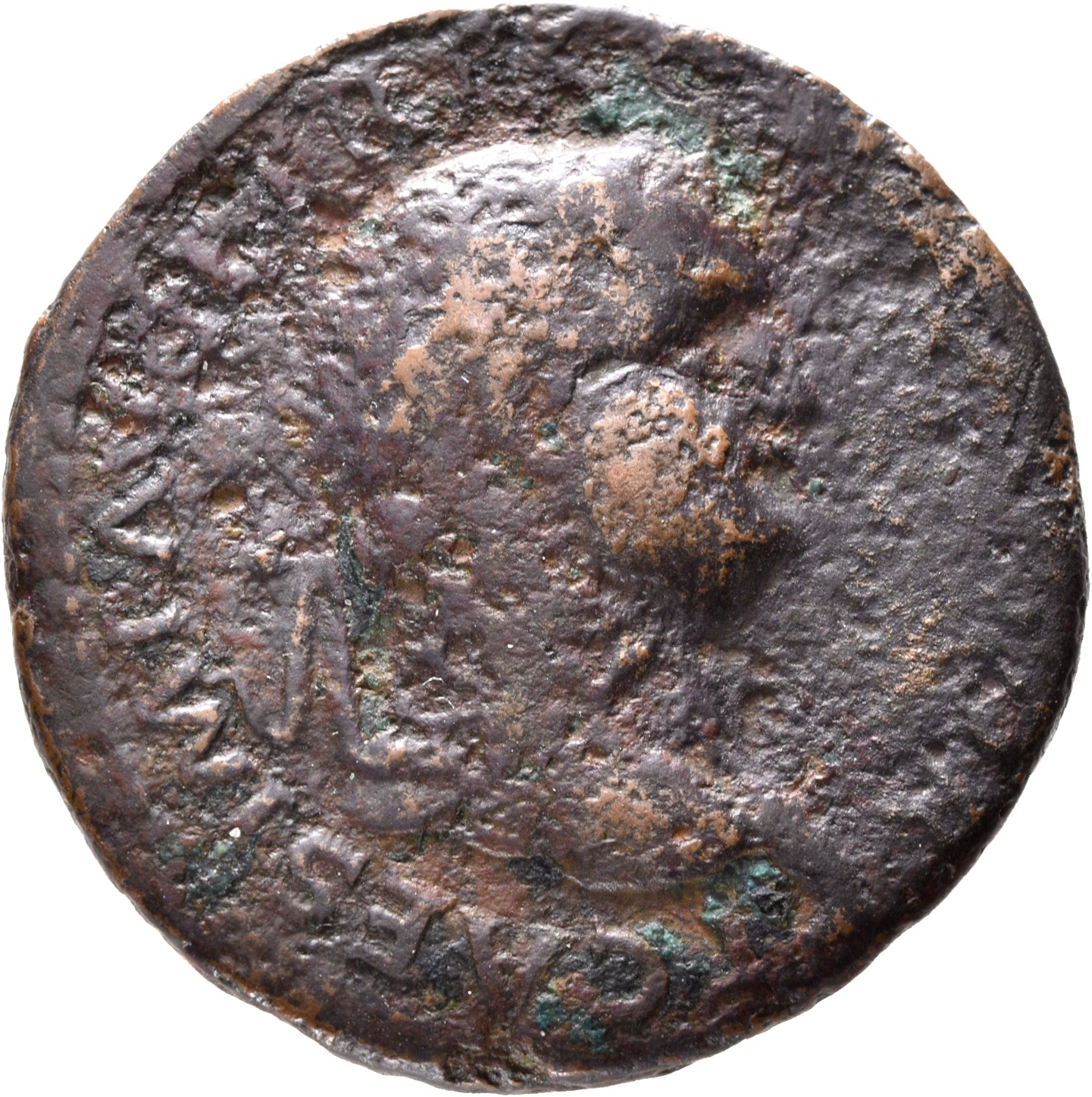RIC II, Part 1 (second edition) Vespasian 1268 Vespasian obverse, Head of Titus, laureate, right; globe at point of neck