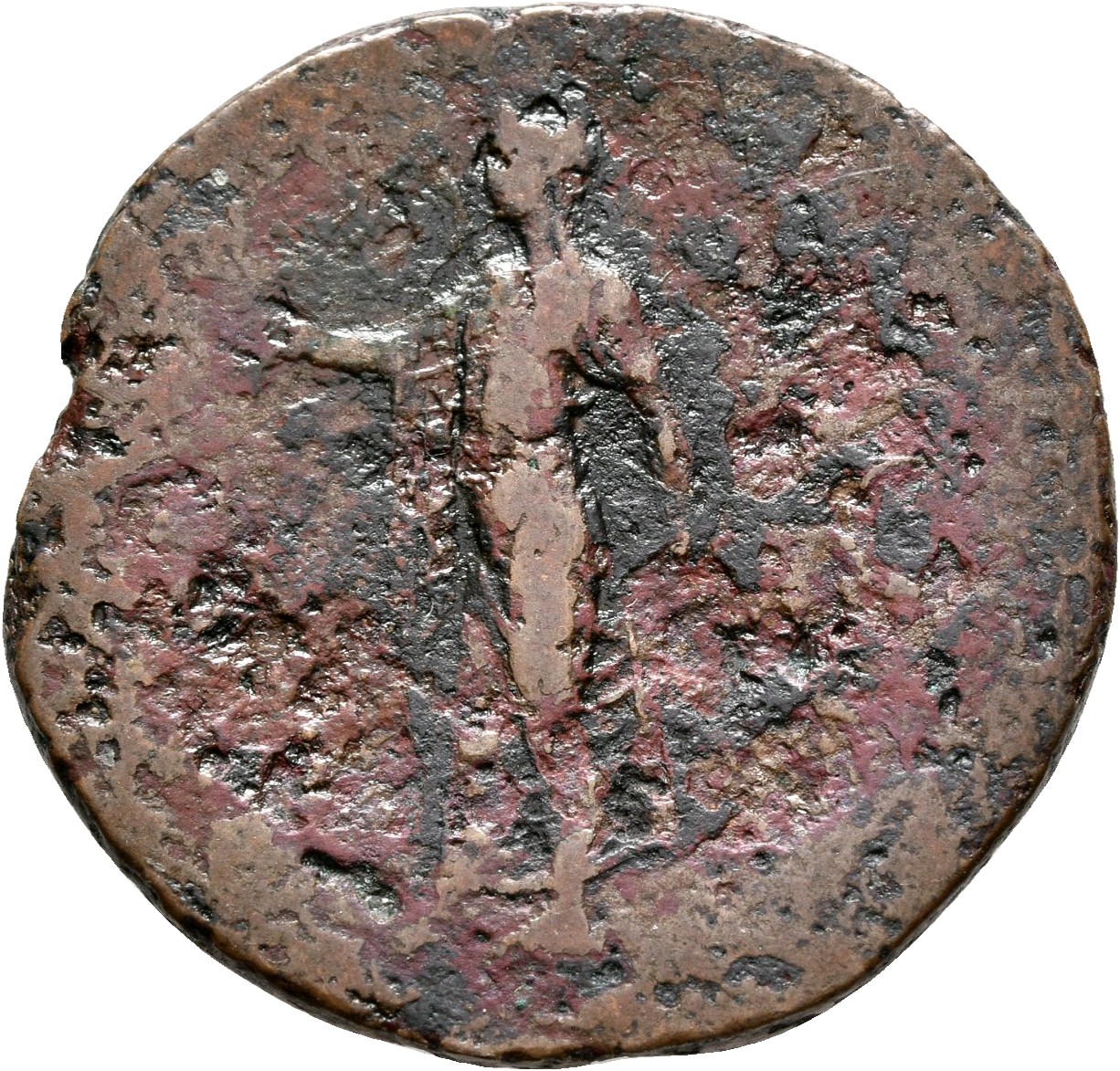 RIC II, Part 1 (second edition) Vespasian 1273 Vespasian reverse, Spes standing, left holding flower in right and raising ...