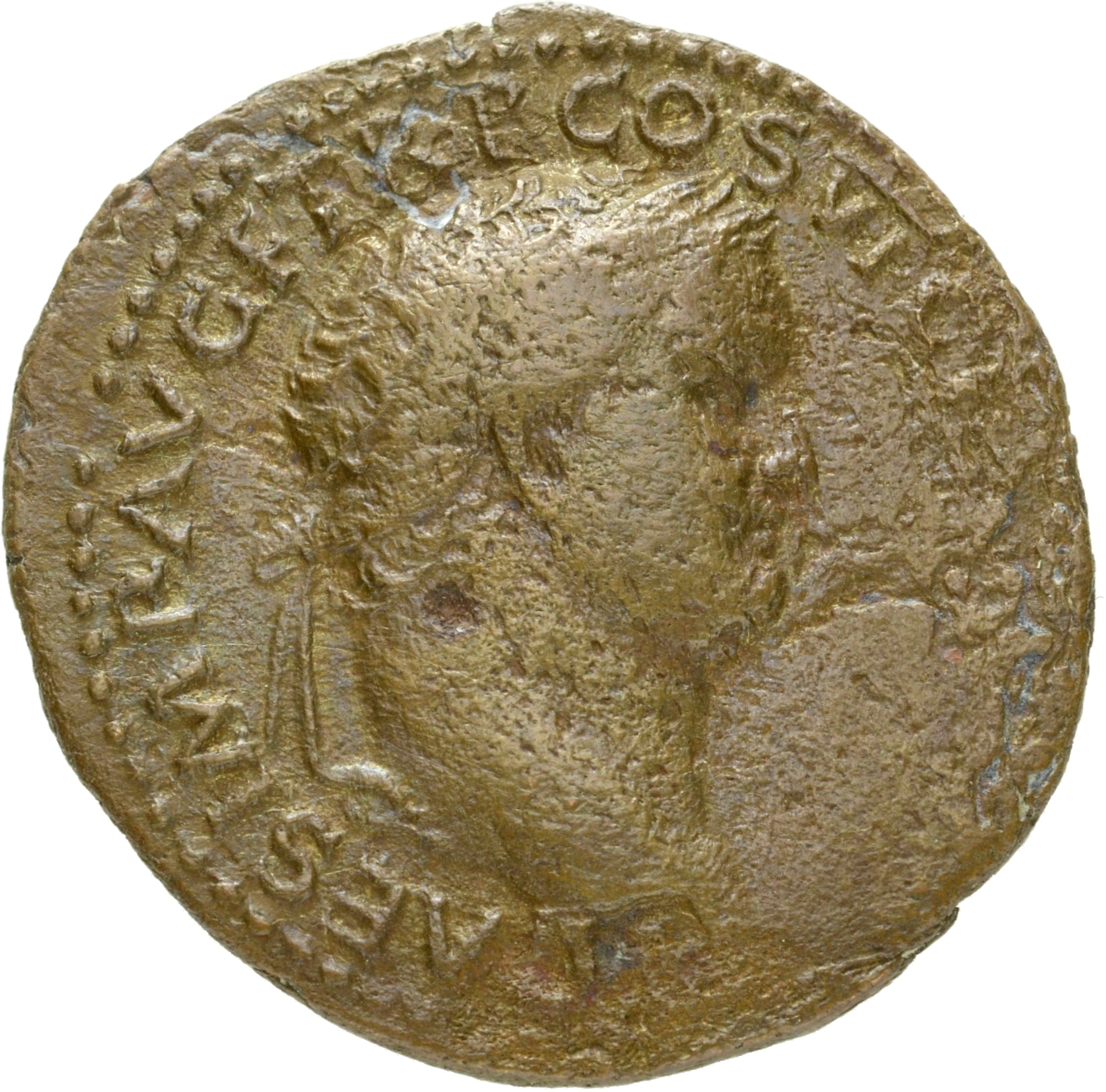 RIC II, Part 1 (second edition) Vespasian 1275 Vespasian obverse, Head of Titus, laureate, right; globe at point of neck