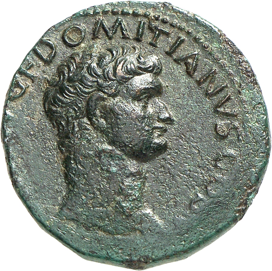 RIC II, Part 1 (second edition) Vespasian 1288 Vespasian obverse, Head of Domitian, laureate, right; globe at point of neck
