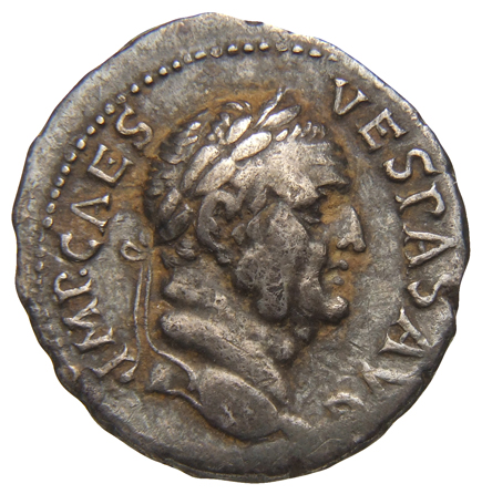 RIC II, Part 1 (second edition) Vespasian 1400 Vespasian obverse, Head of Vespasian, laureate, right