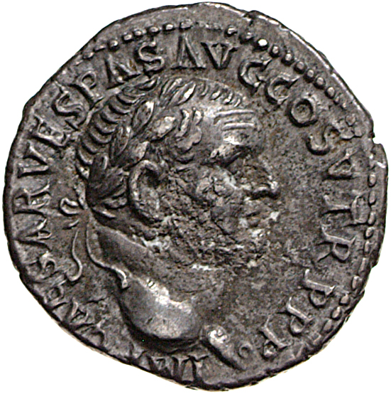 RIC II, Part 1 (second edition) Vespasian 1456 Vespasian obverse, Head of Vespasian, laureate, right