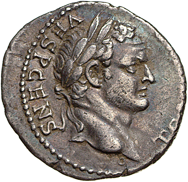 RIC II, Part 1 (second edition) Vespasian 1486 Vespasian obverse, Head of Titus, laureate, right