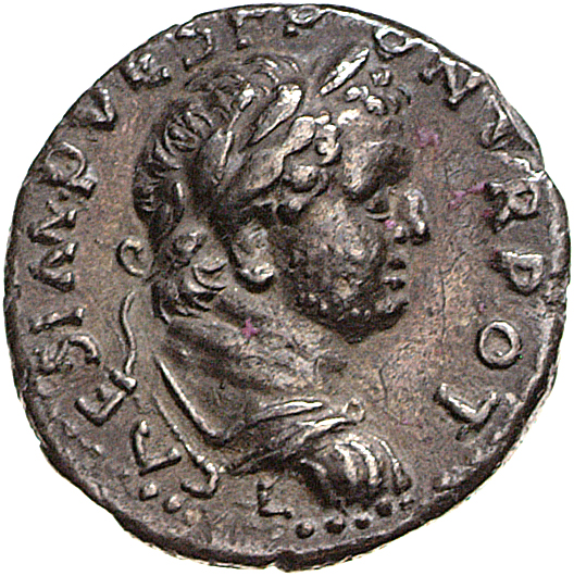 RIC II, Part 1 (second edition) Vespasian 1563 Vespasian obverse — Bust of Titus, laureate and draped, right