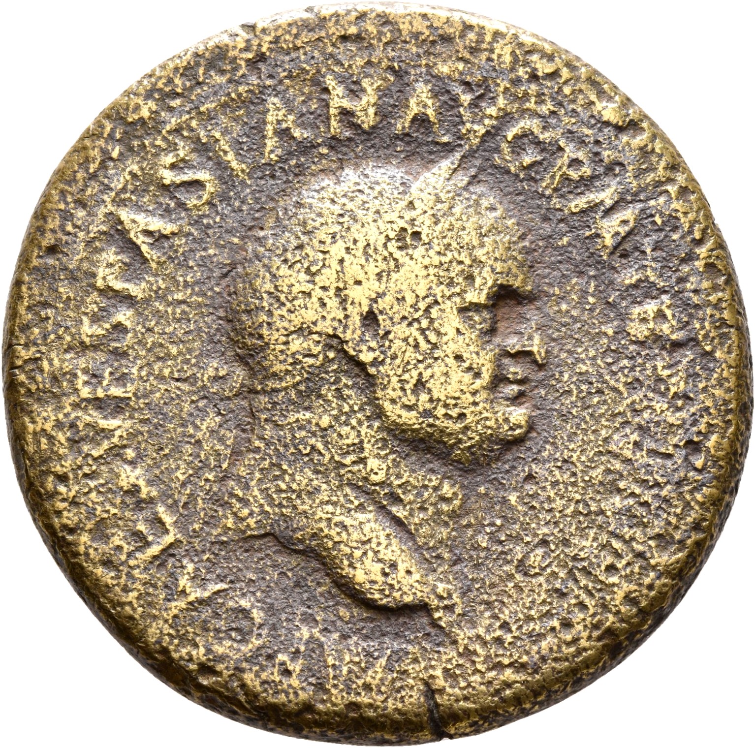 RIC II, Part 1 (second edition) Vespasian 167 Vespasian obverse, Head of Vespasian, laureate, right