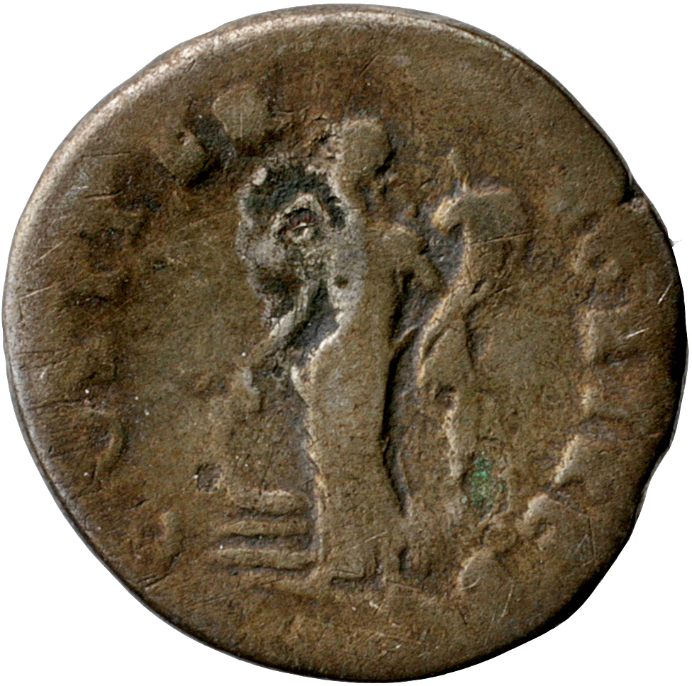 RIC II, Part 1 (second edition) Vespasian 19 Vespasian reverse, Fortuna, draped, standing left, setting right hand on prow...