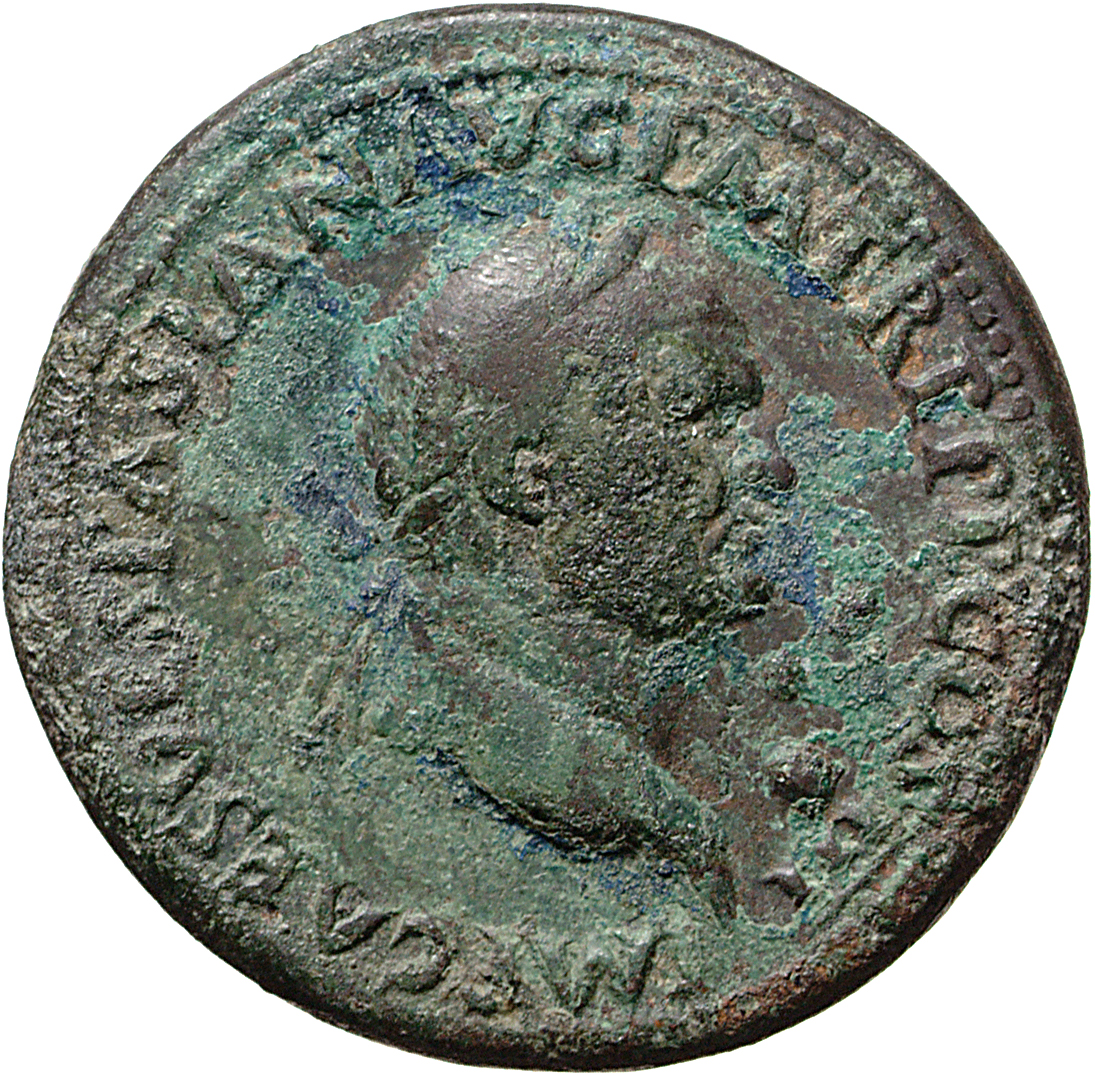 RIC II, Part 1 (second edition) Vespasian 193 Vespasian obverse, Head of Vespasian, laureate, right