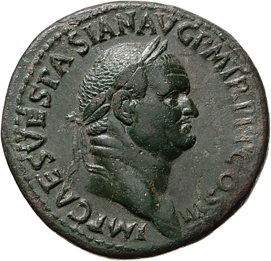 RIC II, Part 1 (second edition) Vespasian 199 Vespasian obverse, Head of Vespasian, laureate, right