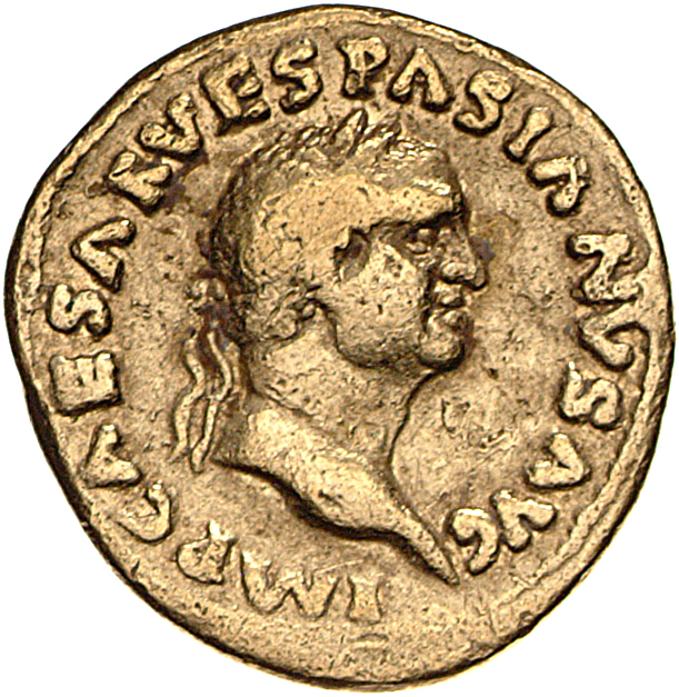 RIC II, Part 1 (second edition) Vespasian 20 Vespasian obverse, Head of Vespasian, laureate, right