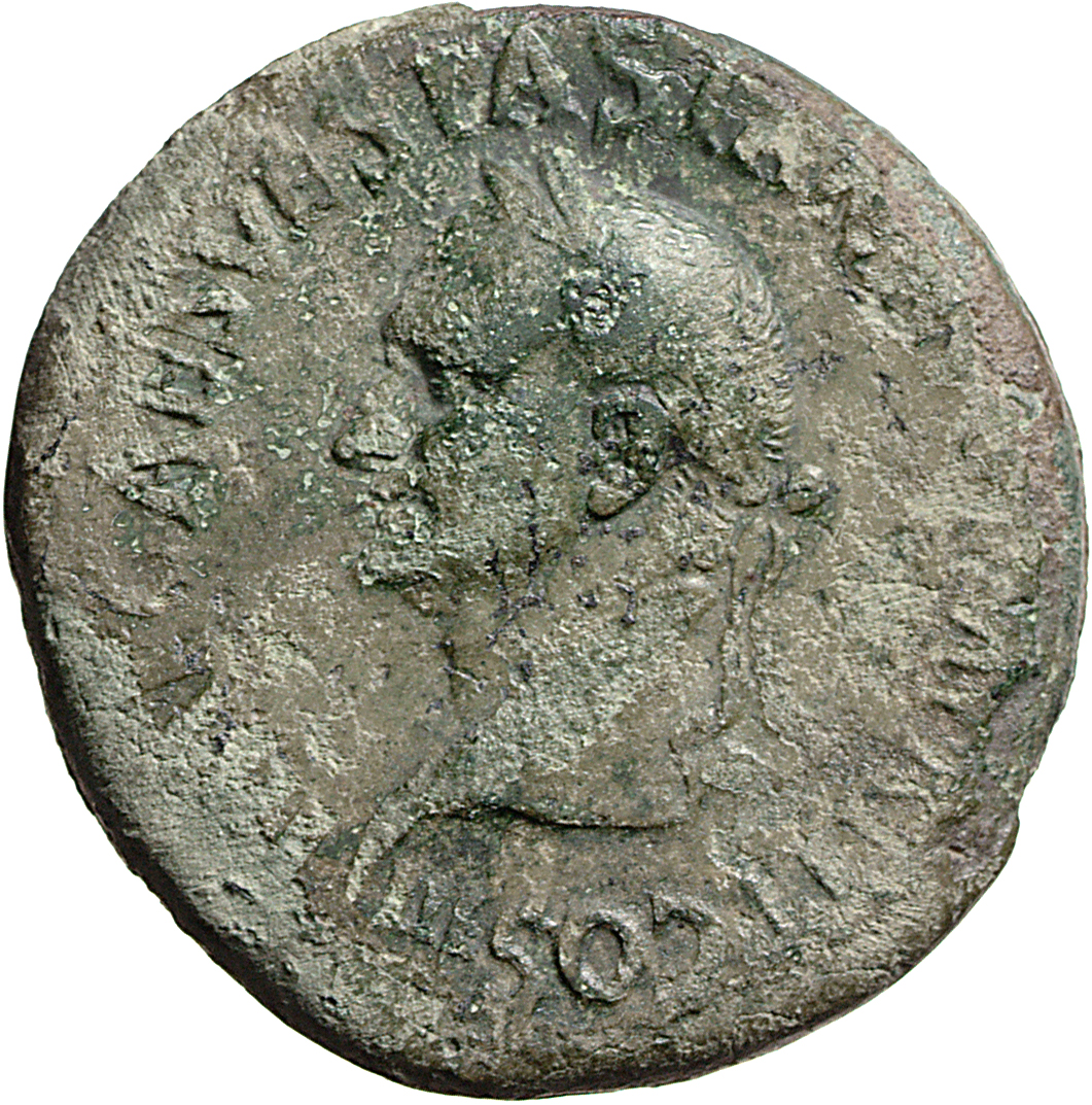 RIC II, Part 1 (second edition) Vespasian 210 Vespasian obverse, Head of Vespasian, laureate, left