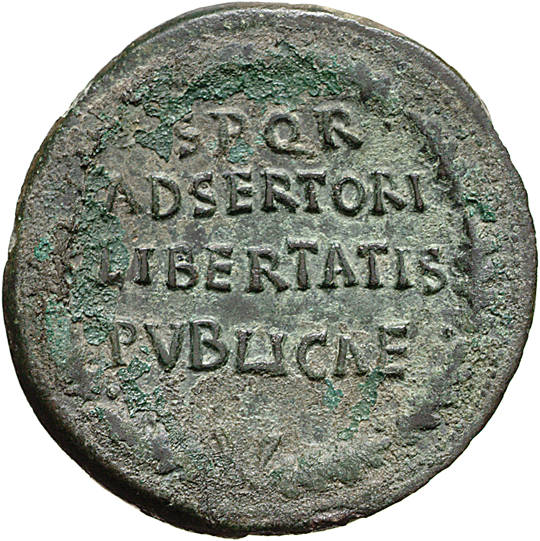RIC II, Part 1 (second edition) Vespasian 210 Vespasian reverse, Legend in four lines in oak-wreath
