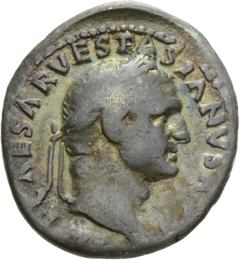 RIC II, Part 1 (second edition) Vespasian 23 Vespasian obverse, Head of Vespasian, laureate, right