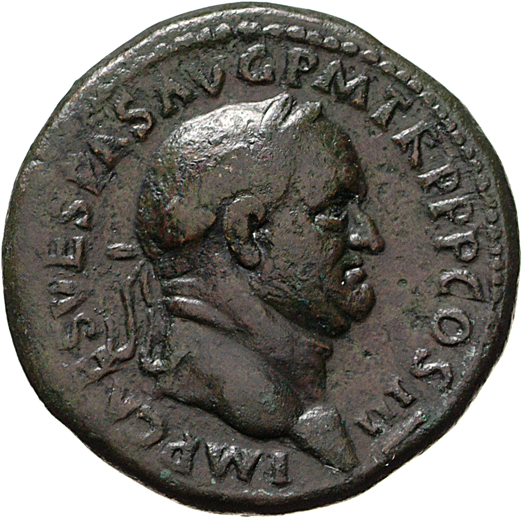 RIC II, Part 1 (second edition) Vespasian 238 Vespasian obverse, Head of Vespasian, laureate, right