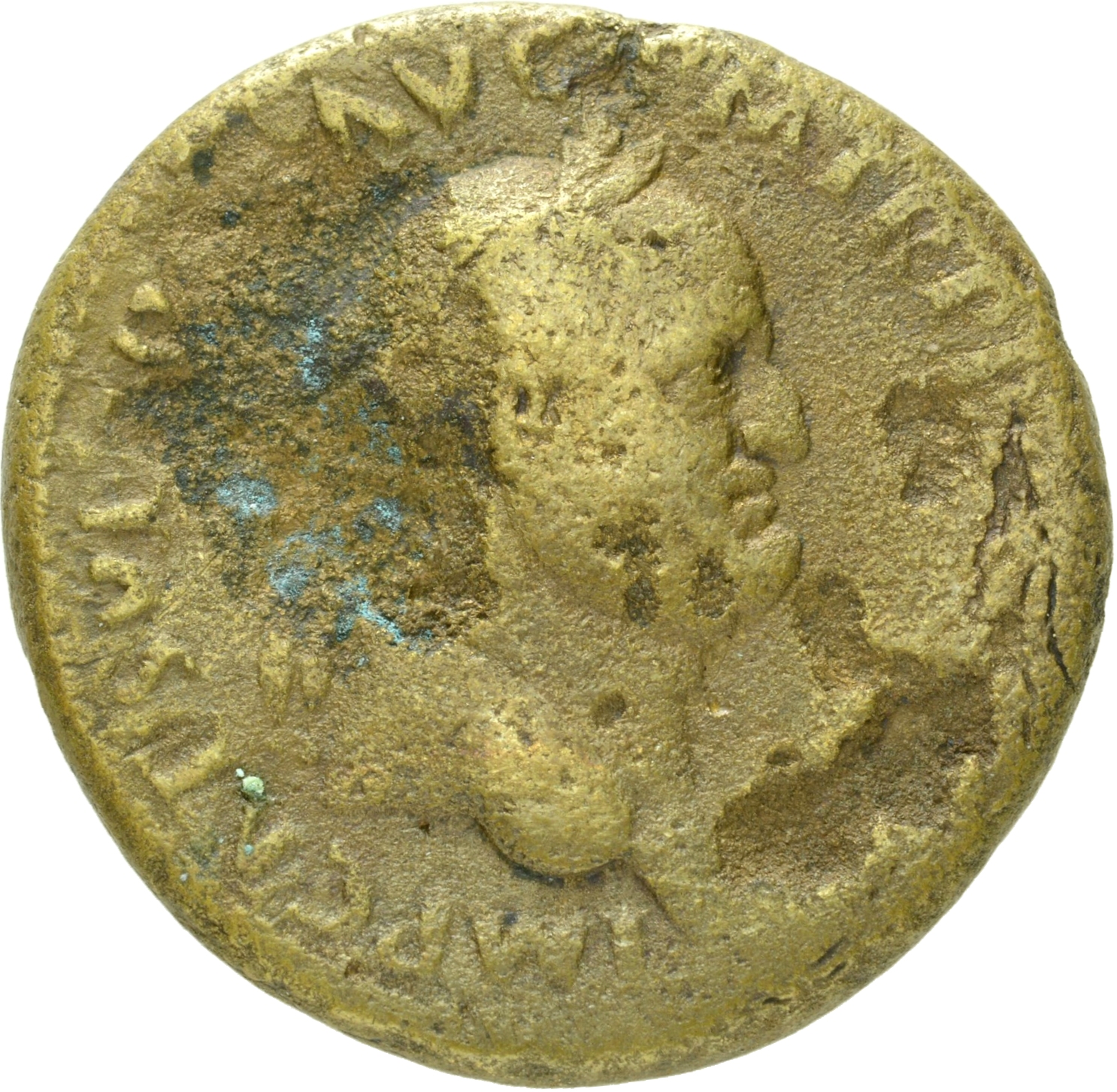RIC II, Part 1 (second edition) Vespasian 244 Vespasian obverse, Head of Vespasian, laureate, right