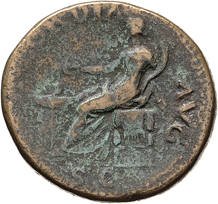 RIC II, Part 1 (second edition) Vespasian 264 Vespasian reverse, Concordia seated left, holding patera over altar and corn...