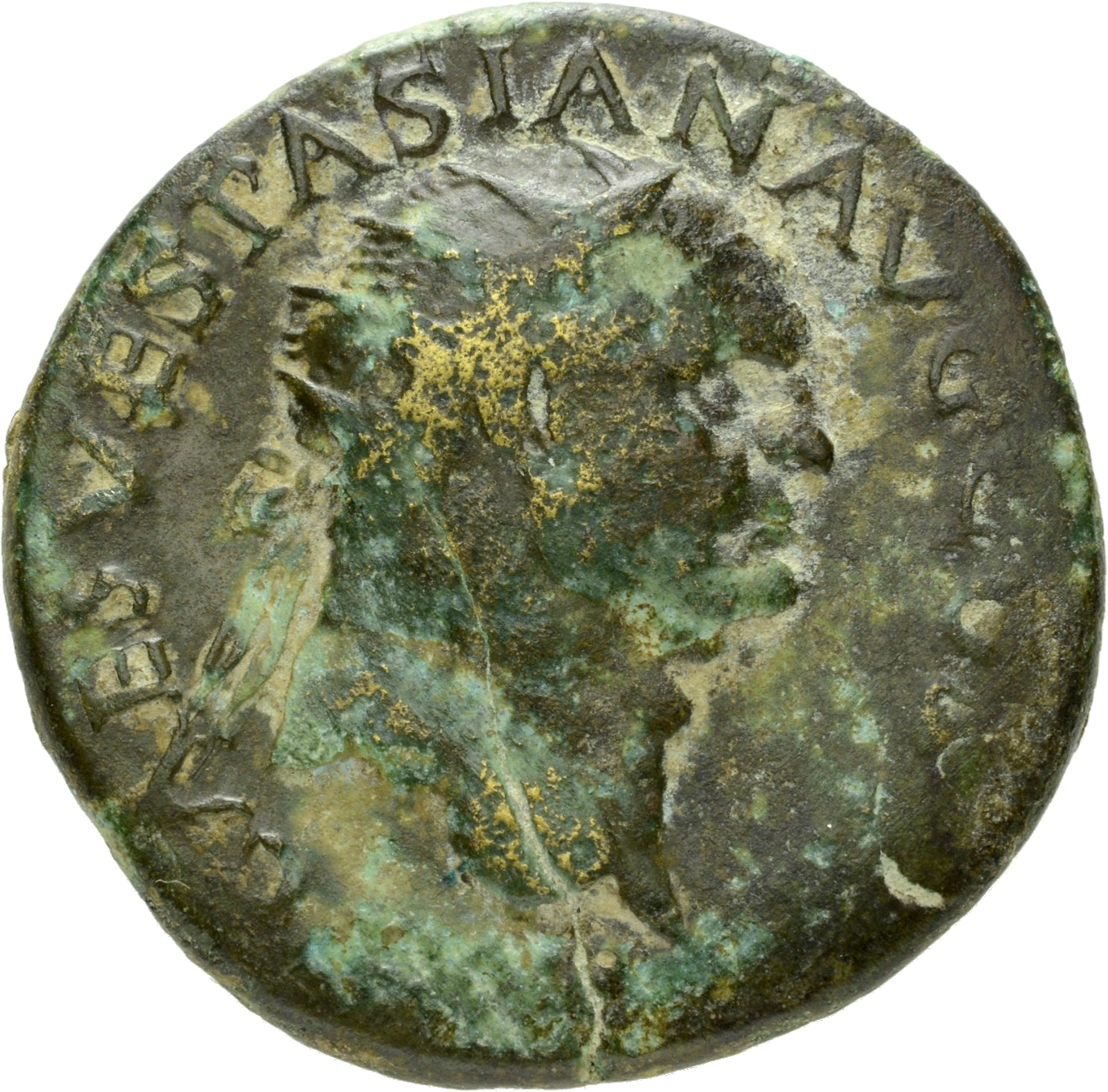 RIC II, Part 1 (second edition) Vespasian 270 Vespasian obverse, Head of Vespasian, radiate, right