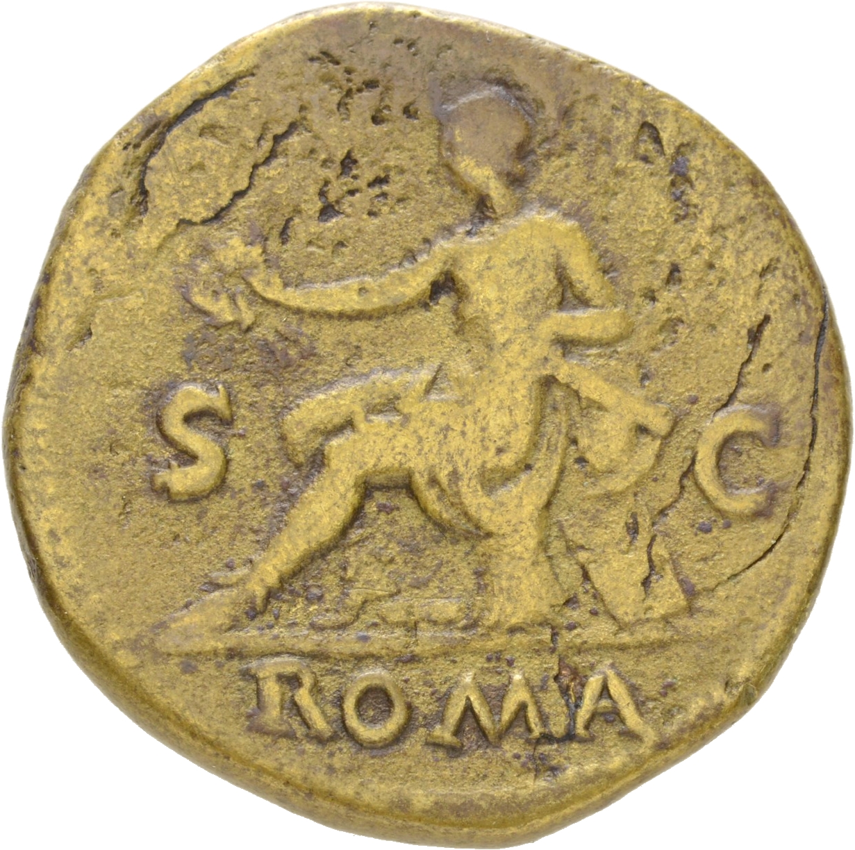 RIC II, Part 1 (second edition) Vespasian 279 Vespasian reverse, Roma seated left on cuirass, holding wreath and parazoniu...