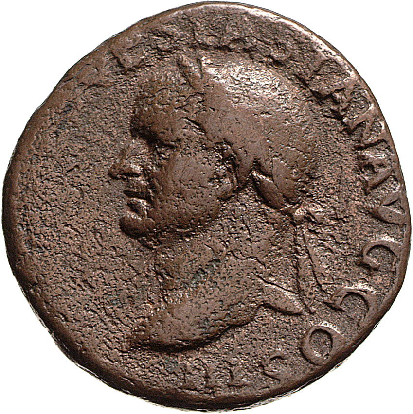 RIC II, Part 1 (second edition) Vespasian 288 Vespasian obverse, Head of Vespasian, laureate, left