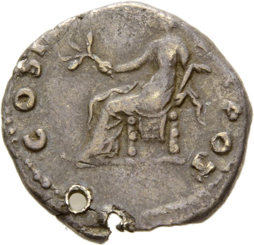 RIC II, Part 1 (second edition) Vespasian 29 Vespasian reverse, Pax, draped. seated left, holding branch in extended right...