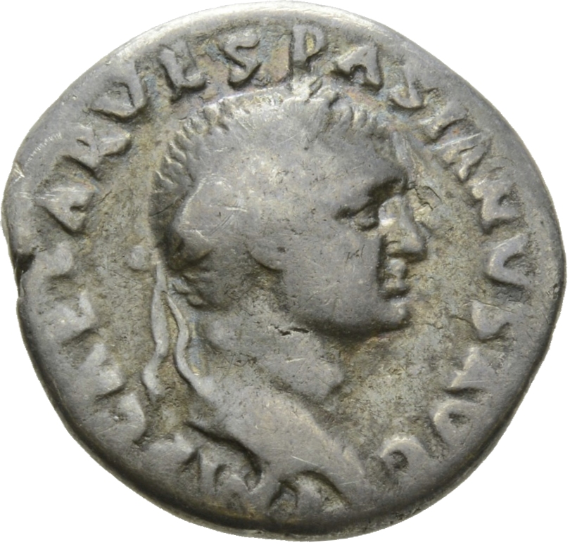 RIC II, Part 1 (second edition) Vespasian 29 Vespasian obverse, Head of Vespasian, laureate, right