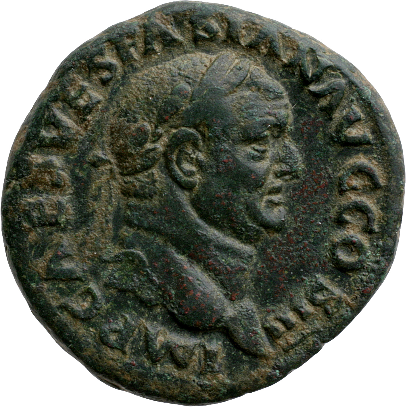 RIC II, Part 1 (second edition) Vespasian 290 Vespasian obverse, Head of Vespasian, laureate, right
