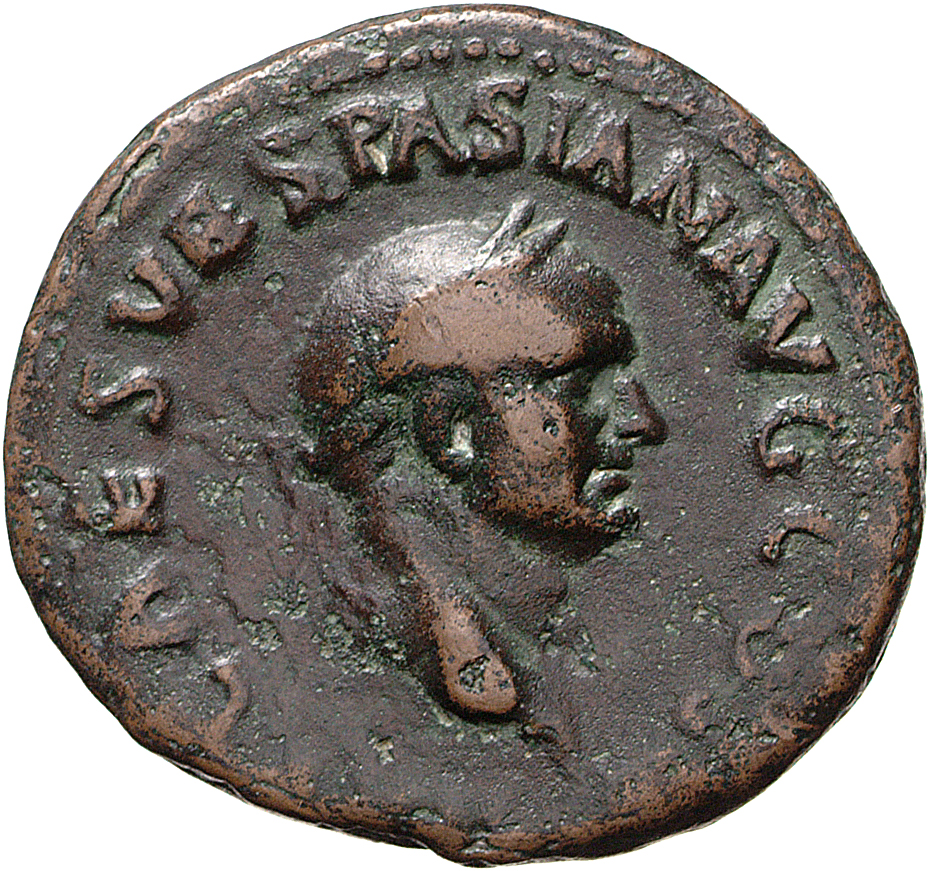 RIC II, Part 1 (second edition) Vespasian 305 Vespasian obverse, Head of Vespasian, laureate, right
