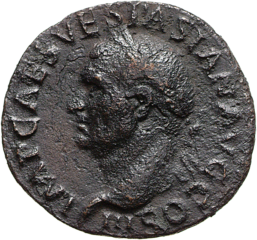 RIC II, Part 1 (second edition) Vespasian 316 Vespasian obverse, Head of Vespasian, laureate, left