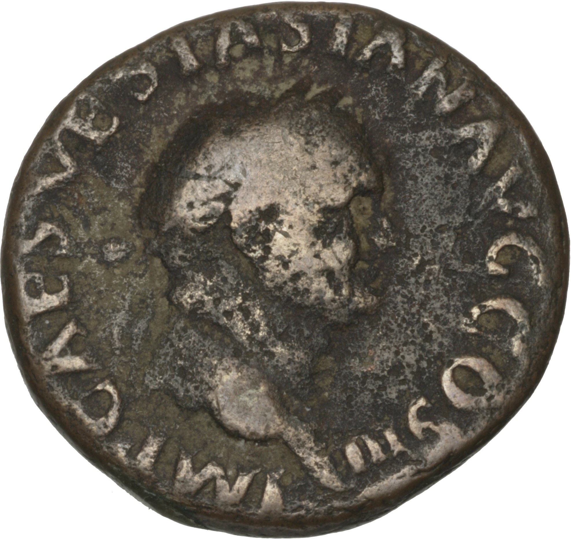 RIC II, Part 1 (second edition) Vespasian 317 Vespasian obverse, Head of Vespasian, laureate, right