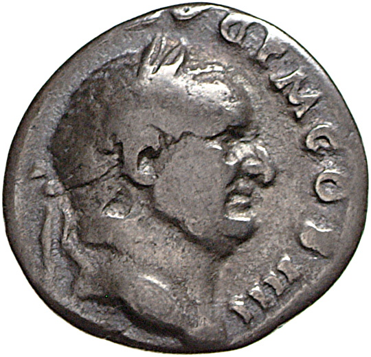 Vespasian obverse — Head of Vespasian, laureate, right