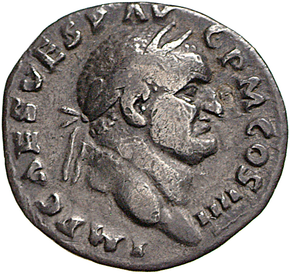 RIC II, Part 1 (second edition) Vespasian 359 Vespasian obverse, Head of Vespasian, laureate, right