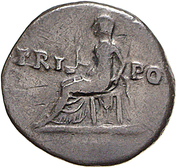RIC II, Part 1 (second edition) Vespasian 359 Vespasian reverse, Vesta, draped, veiled, seated left, holding simpulum in e...