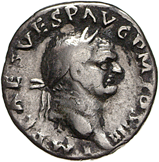 RIC II, Part 1 (second edition) Vespasian 360 Vespasian obverse, Head of Vespasian, laureate, right