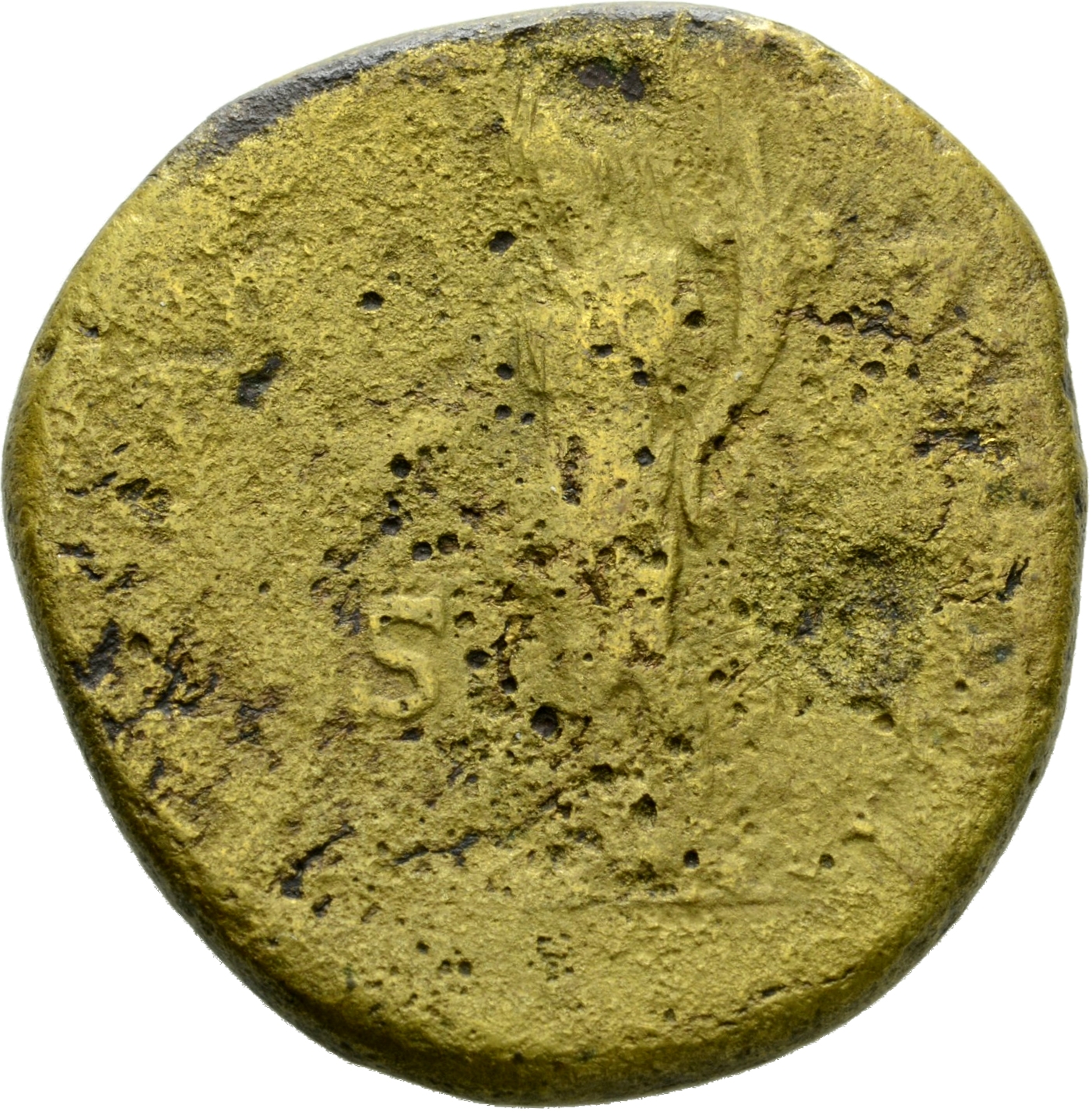 RIC II, Part 1 (second edition) Vespasian 378 Vespasian reverse, Pax standing left, holding branch and cornucopiae