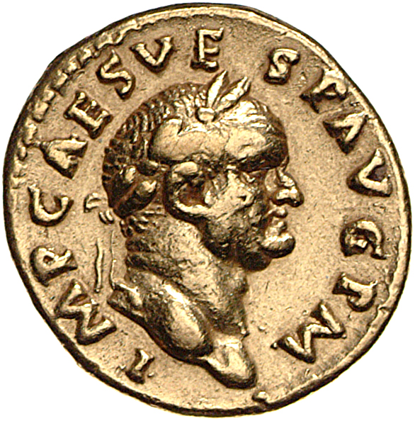 RIC II, Part 1 (second edition) Vespasian 40 Vespasian obverse, Head of Vespasian, laureate, right