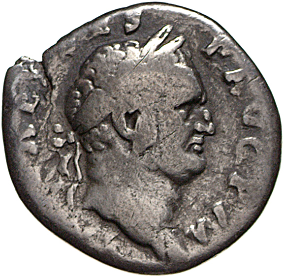 RIC II, Part 1 (second edition) Vespasian 41 Vespasian obverse, Head of Vespasian, laureate, right