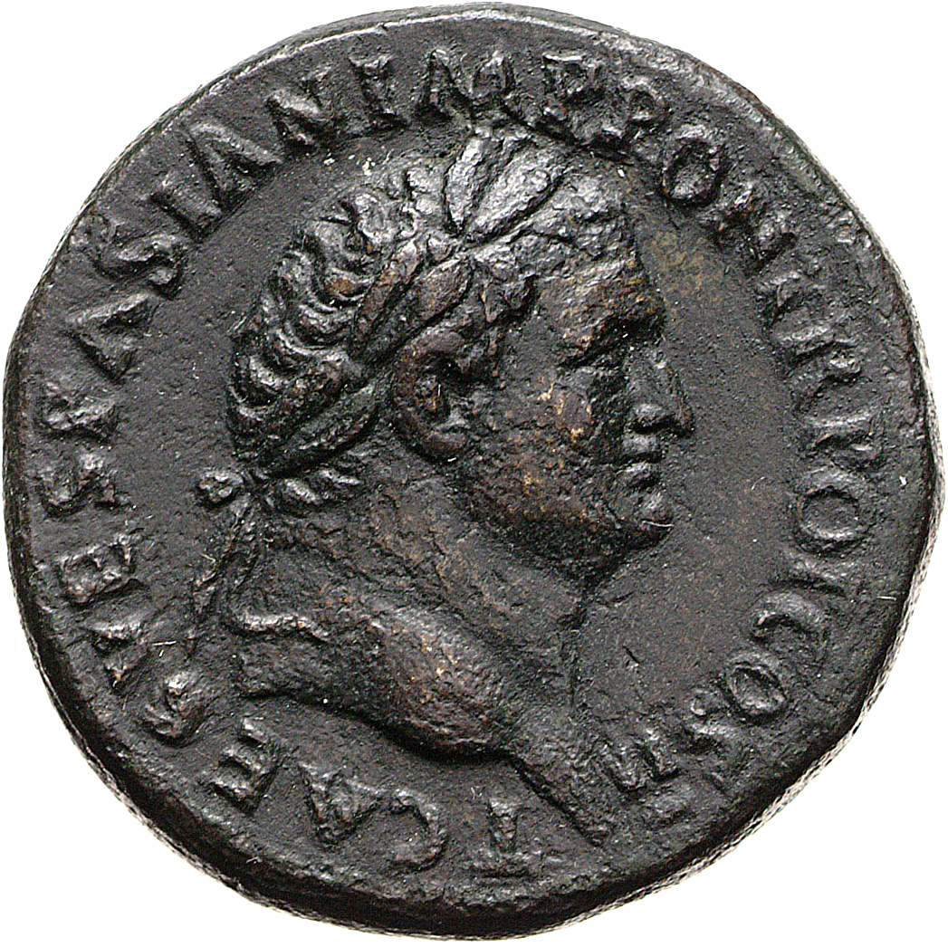 RIC II, Part 1 (second edition) Vespasian 425 Vespasian obverse, Head of Titus, laureate, right