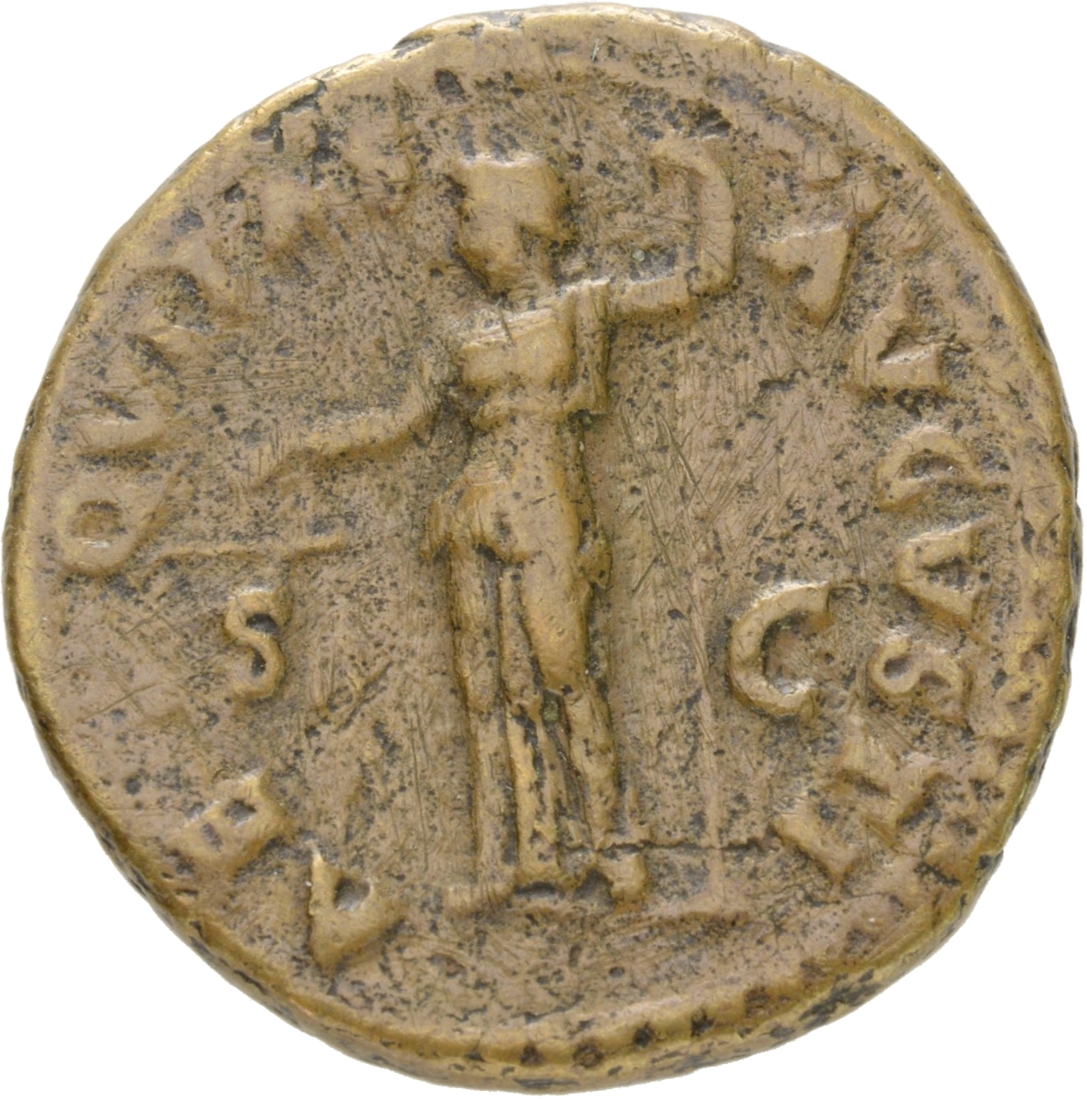 RIC II, Part 1 (second edition) Vespasian 441 Vespasian reverse, Aequitas standing left, holding scales and rod