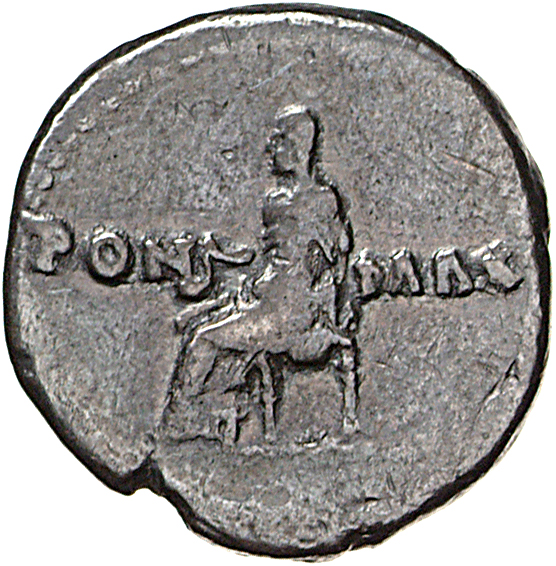 RIC II, Part 1 (second edition) Vespasian 45 Vespasian reverse, Vesta, draped, seated left, holding simpulum in extended r...
