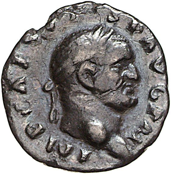 RIC II, Part 1 (second edition) Vespasian 45 Vespasian obverse, Head of Vespasian, laureate, right