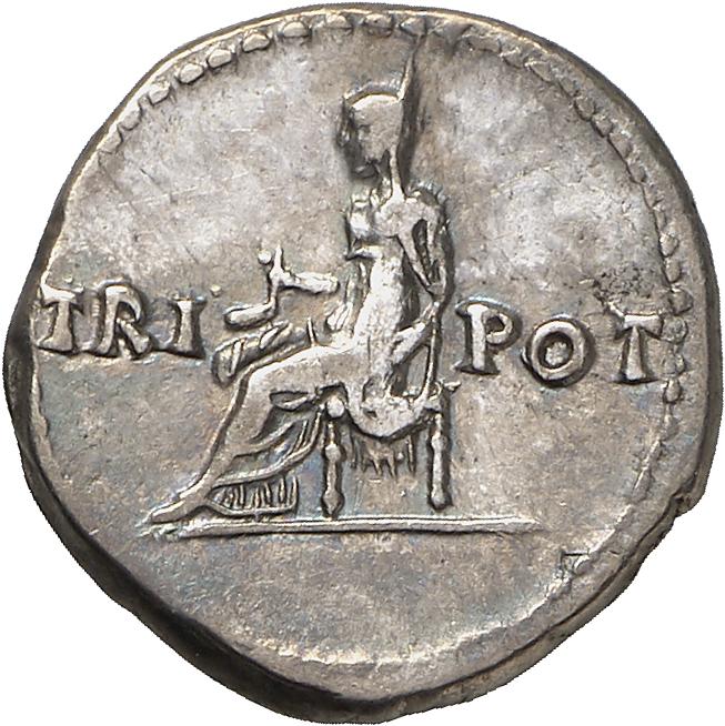 RIC II, Part 1 (second edition) Vespasian 46 Vespasian reverse, Vesta, draped, seated left, holding simpulum in extended r...