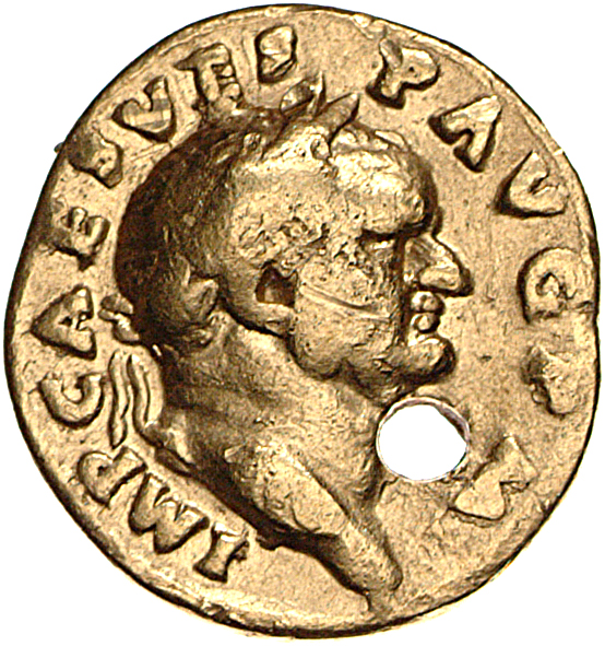 RIC II, Part 1 (second edition) Vespasian 47 Vespasian obverse, Head of Vespasian, laureate, right