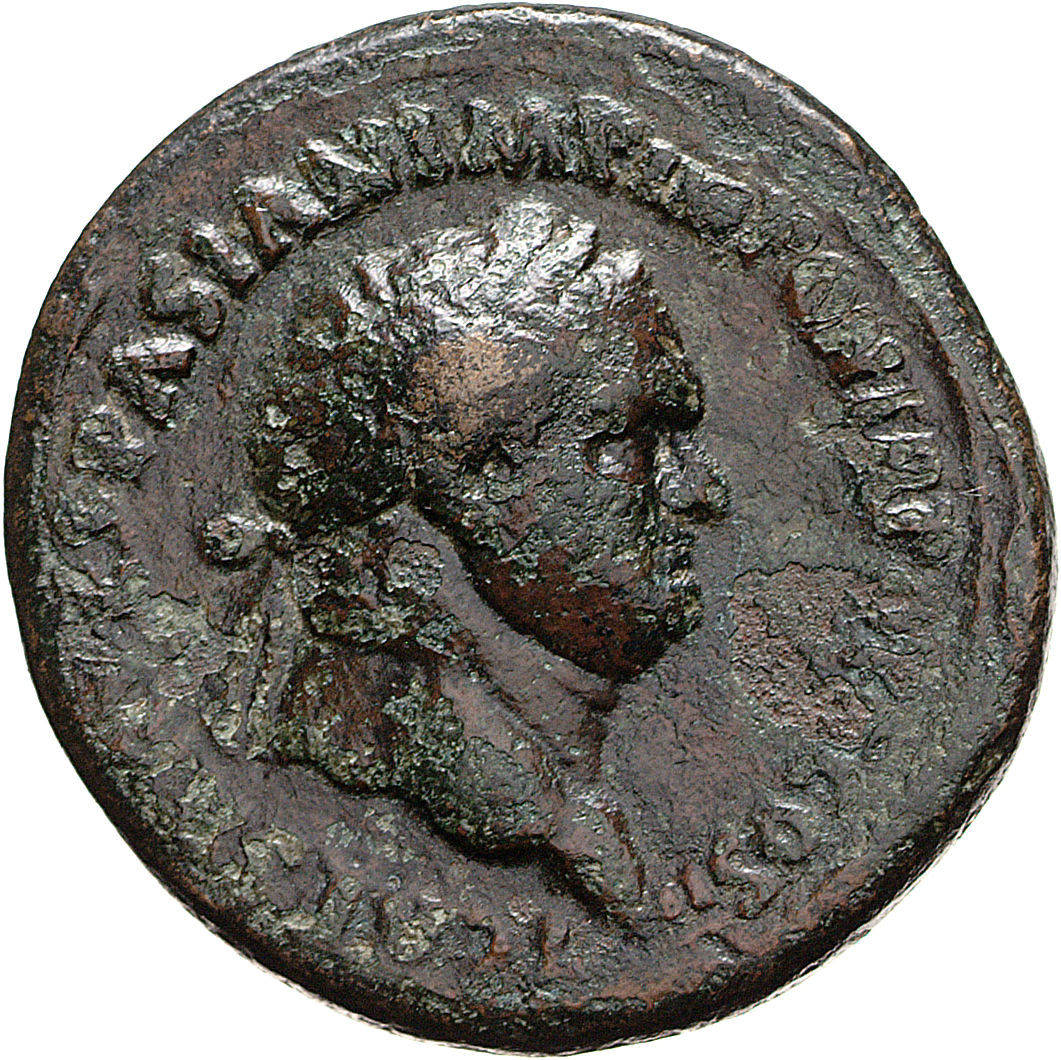 RIC II, Part 1 (second edition) Vespasian 472 Vespasian obverse, Head of Titus, laureate, right