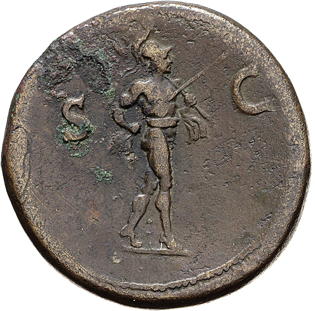 RIC II, Part 1 (second edition) Vespasian 500 Vespasian reverse, Mars advancing right, holding spear and trophy
