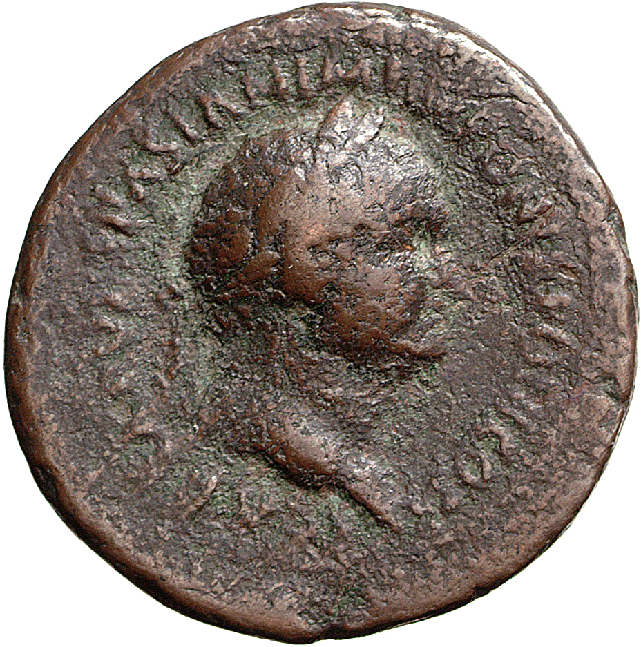 RIC II, Part 1 (second edition) Vespasian 507 Vespasian obverse, Head of Titus, laureate, right