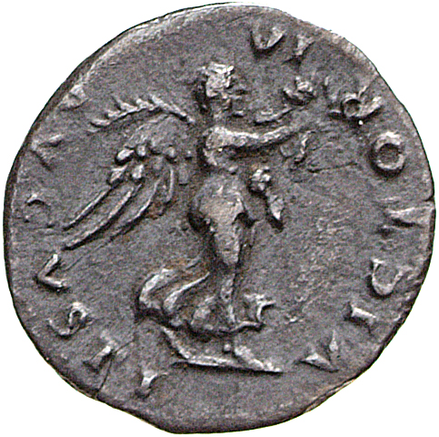 RIC II, Part 1 (second edition) Vespasian 535 Vespasian reverse, Victory advancing right, holding wreath and palm