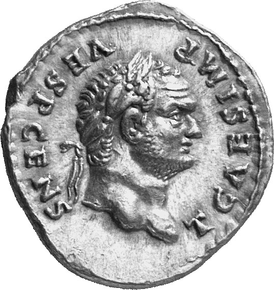RIC II, Part 1 (second edition) Vespasian 552 Vespasian obverse, Head of Titus, laureate, right