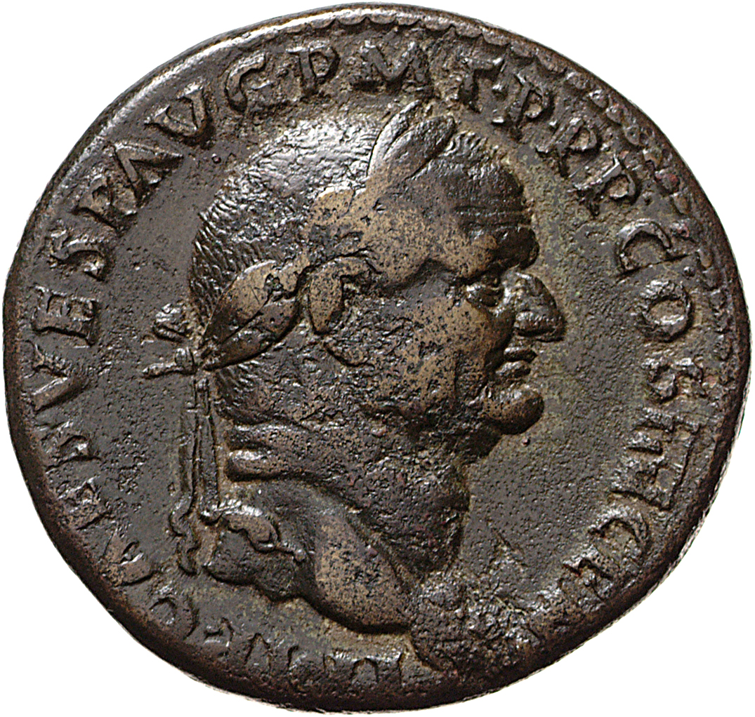 RIC II, Part 1 (second edition) Vespasian 578 Vespasian obverse, Head of Vespasian, laureate, right