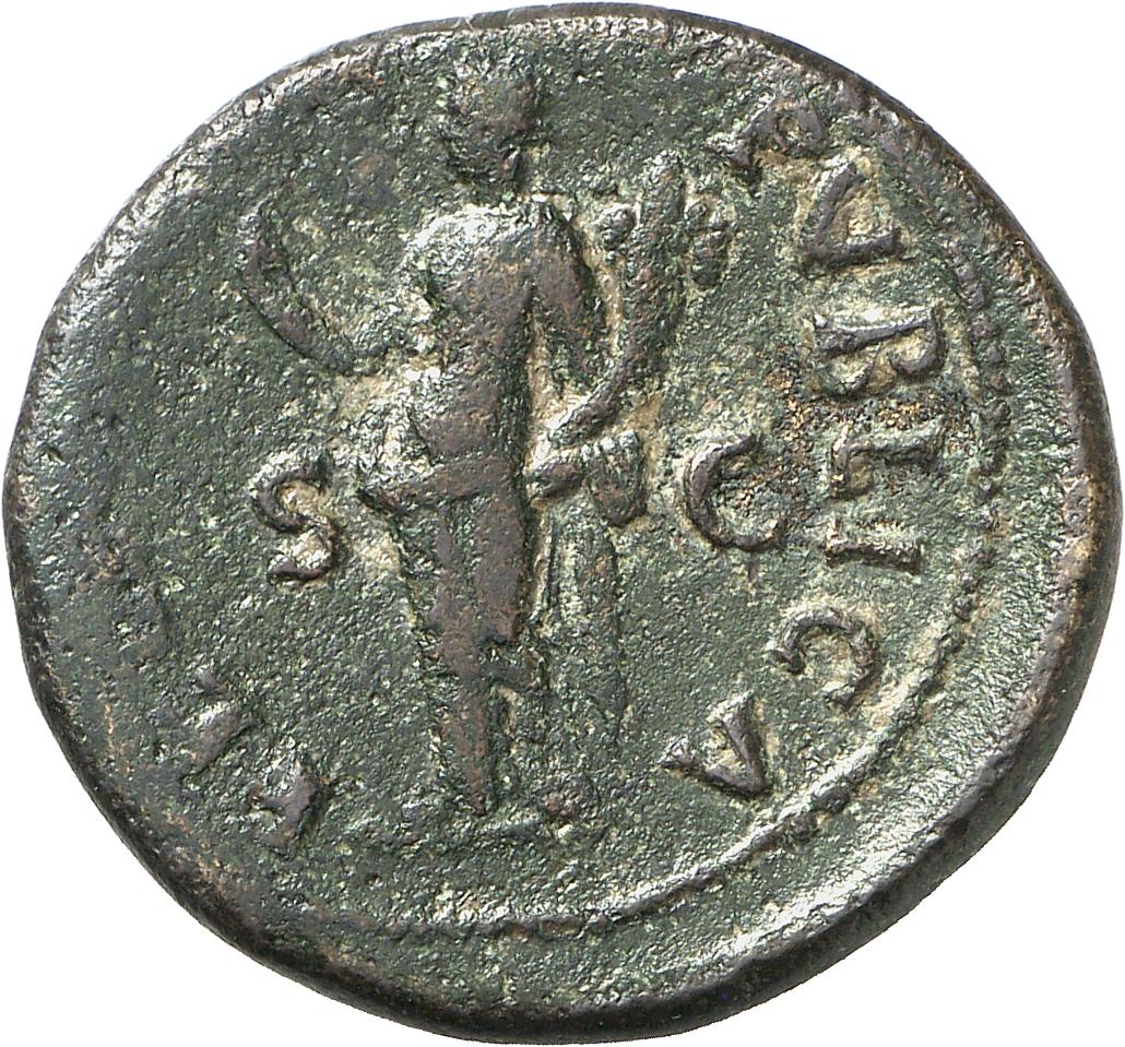 RIC II, Part 1 (second edition) Vespasian 581 Vespasian reverse, Felicitas, draped, standing left, holding winged caduceus...