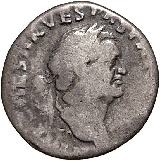 RIC II, Part 1 (second edition) Vespasian 6 Vespasian obverse, Head of Vespasian, laureate, right
